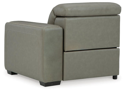 Correze 2-Piece Power Reclining Sectional in Gray Leather